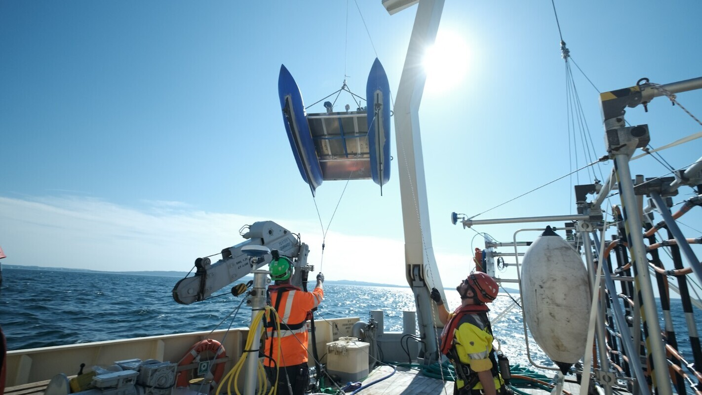 Mit dem innovativen Messsystem „Manta Ray G1“ werden im Meeresuntergrund Findlinge, sogenannte Boulder, detektiert. Bild: © Frank Bauer