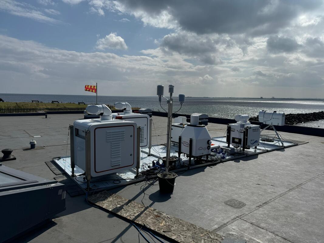 Messkampagnen-Setup am Standort in Newbiggin-by-the-Sea, Großbritannien | Copyright: © Andrew Oldroyd/Oldbaum Services